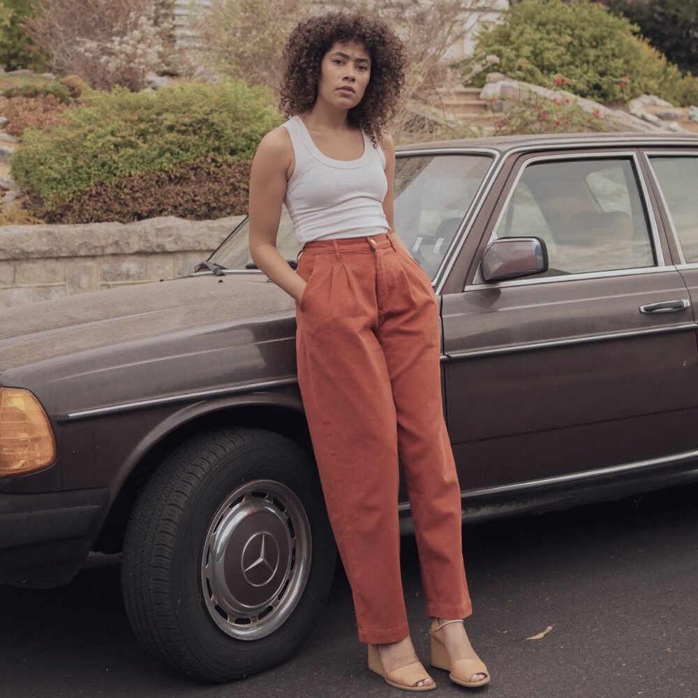 Clay Red trousers (old style) hemmed